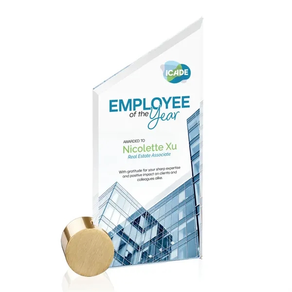 Cooper VividPrint™ Award -  Starfire/Gold Circle... from ASI 84592 St Regis Group / St Regis