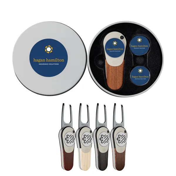 Gift set with divot tool and pair of ball markers in... from ASI 52263 EMT