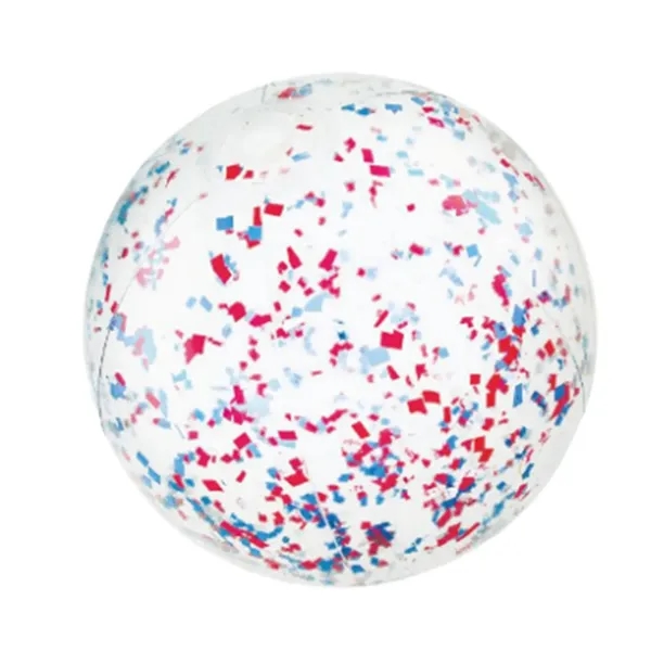 Clear inflatable confetti or Glitter beach ball with colorful paper/Glitter inside.... from ASI 57705 Goodview Industries Co Inc / Goodview Industries