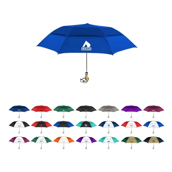 58" umbrella with a wooden handle and wrist strap.... from ASI 98360 WOWLine