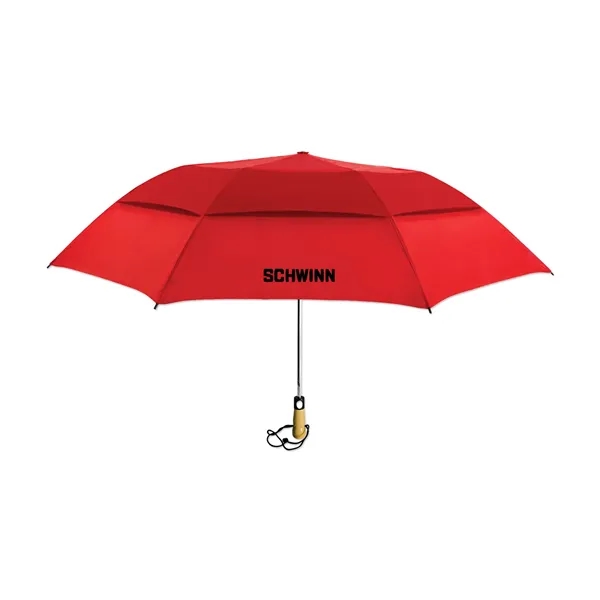 58" umbrella with a wooden handle and wrist strap.... from ASI 98360 WOWLine