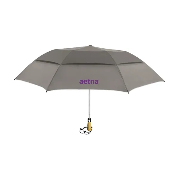 58" umbrella with a wooden handle and wrist strap.... from ASI 98360 WOWLine