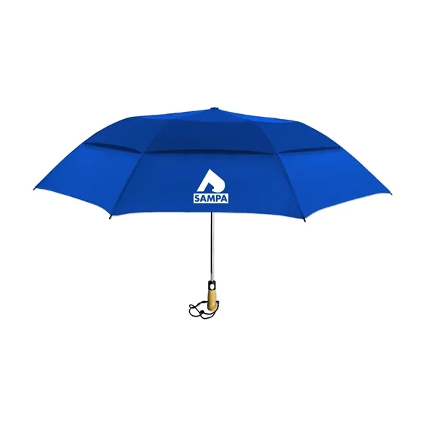 58" umbrella with a wooden handle and wrist strap.... from ASI 98360 WOWLine