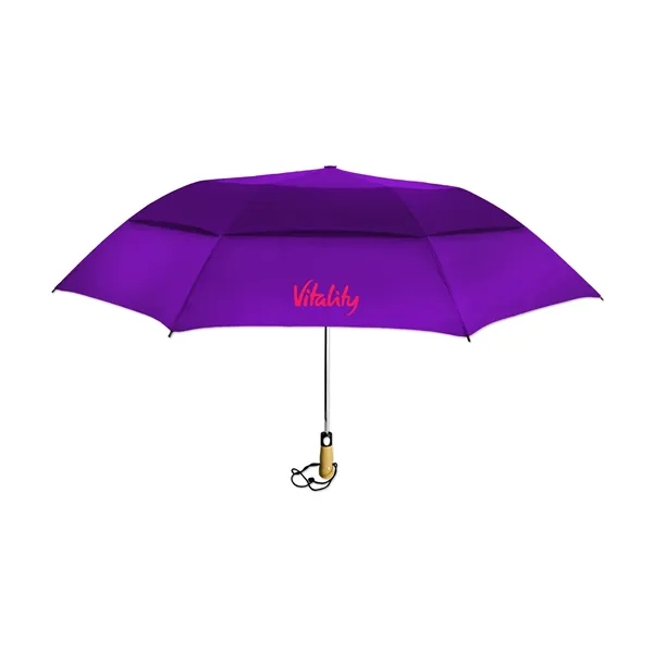 58" umbrella with a wooden handle and wrist strap.... from ASI 98360 WOWLine