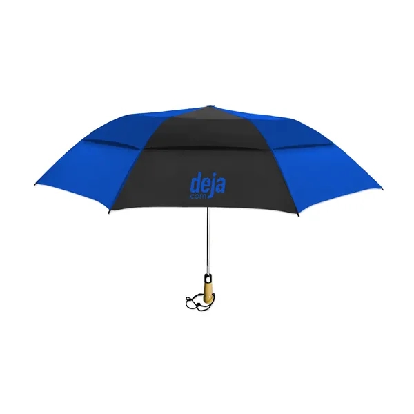 58" umbrella with a wooden handle and wrist strap.... from ASI 98360 WOWLine