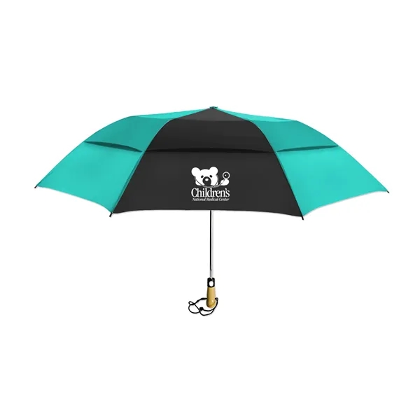 58" umbrella with a wooden handle and wrist strap.... from ASI 98360 WOWLine