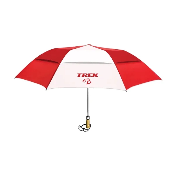 58" umbrella with a wooden handle and wrist strap.... from ASI 98360 WOWLine