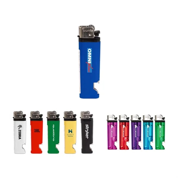 Plastic lighter with a bottle opener.... from ASI 98360 WOWLine