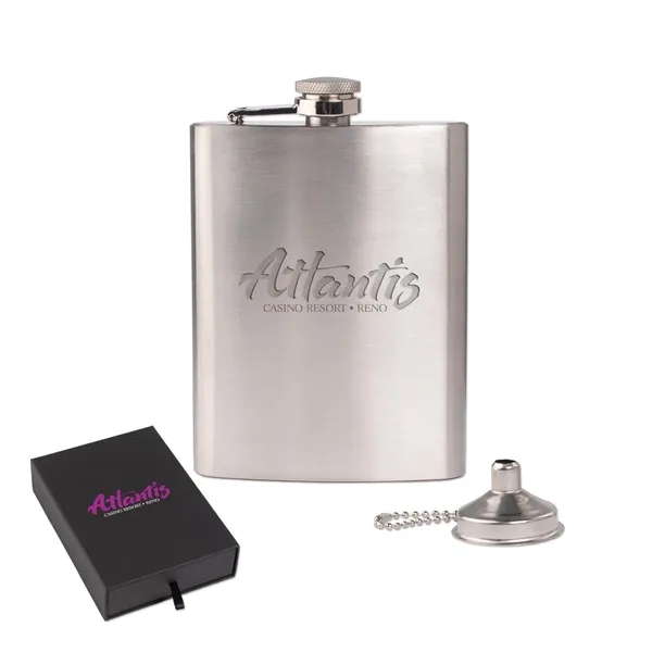 Gift set with an 8-ounce flask, funnel, and gift box.... from ASI 98360 WOWLine