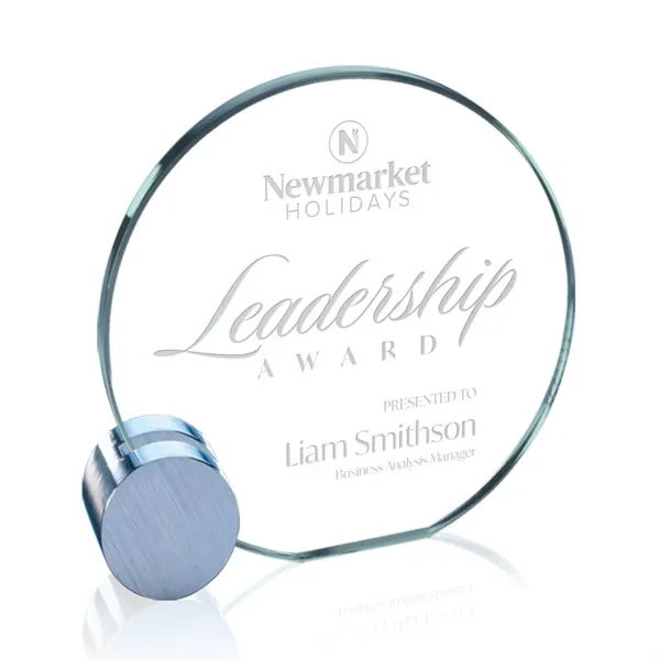 Award - Jade/Chrome Circle .... from ASI 84592 St Regis Group / Prestige Glass