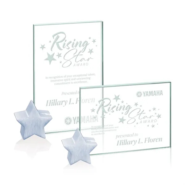 The Bermuda Award is a starfire or jade glass rectangle supported... from ASI 84592 St Regis Group / Prestige Glass