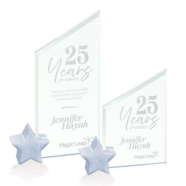 The Cooper features a slant topped 3/8" thick jade or starfire... from ASI 84592 St Regis Group / Prestige Glass