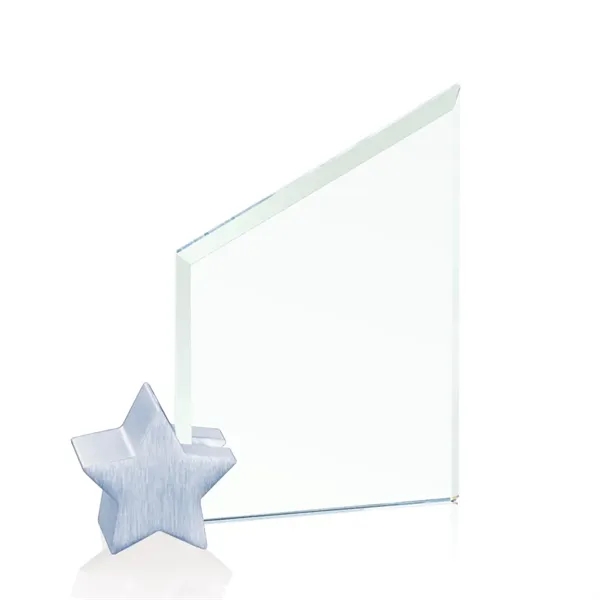 The Cooper features a slant topped 3/8" thick jade or starfire... from ASI 84592 St Regis Group / Prestige Glass