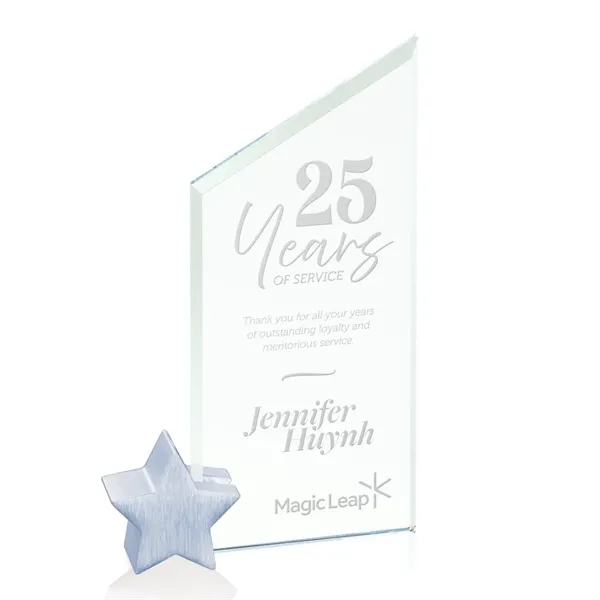 The Cooper features a slant topped 3/8" thick jade or starfire... from ASI 84592 St Regis Group / Prestige Glass