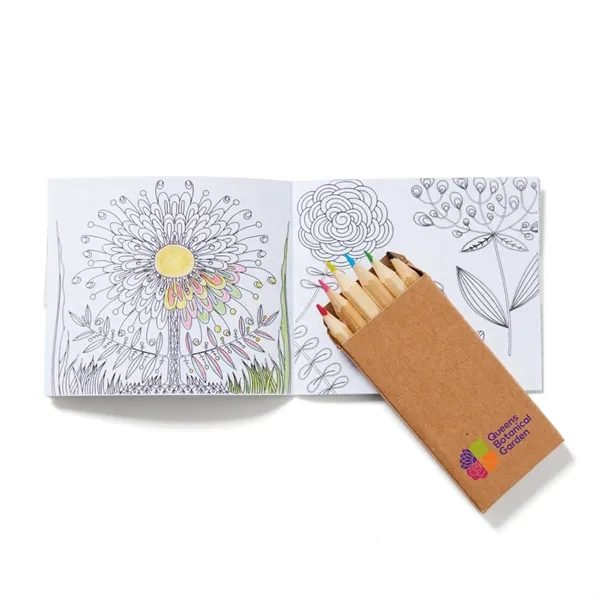 32 page adult coloring book with flower theme and 6 pre-sharpened... from ASI 63549 Jornik Manufacturing Corp