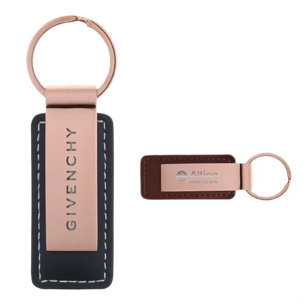 Leatherette & Metal Keychain.... from ASI 46755 Cosmo Promos