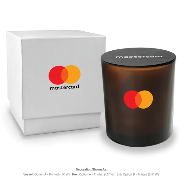 Eco-chic amber glass provides a muted background for your printed artwork... from ASI 38850 Bath Promotions / Bath Promotions