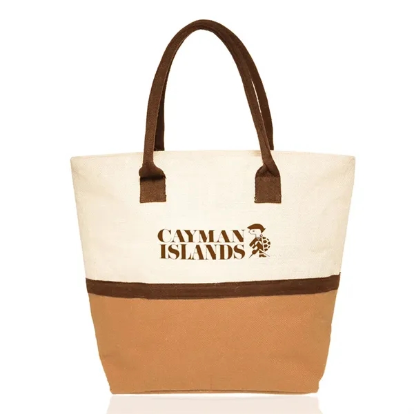 Two tone jute tote bag.... from ASI 39552 BEL Promo