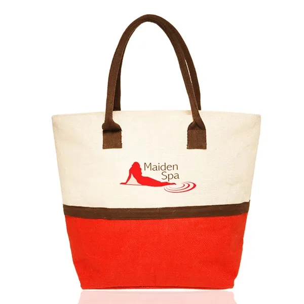 Two tone jute tote bag.... from ASI 39552 BEL Promo