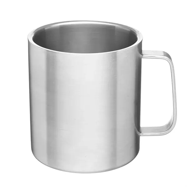 15 oz. stainless steel mug with double wall construction, exterior brush... from ASI 39552 BEL Promo