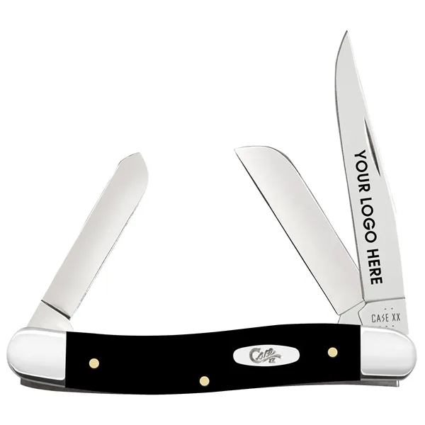 Smooth Black Synthetic Medium Stockman knife with 3 stainless steel blades.... from ASI 44260 WR Case & Sons Cutlery Co / Case(R)Knives