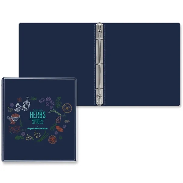 1/2" Round three ring binder made of vinyl that accommodates a... from ASI 54040 Fey Promo / Fey Binders and Organization Solutions