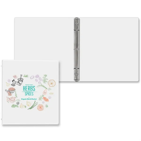 1/2" Round three ring binder made of vinyl that accommodates a... from ASI 54040 Fey Promo / Fey Binders and Organization Solutions