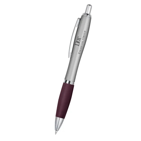 Ballpoint pen with plunger action and rubberized grip.... from ASI 61125 Hit Promotional Products / Hit®