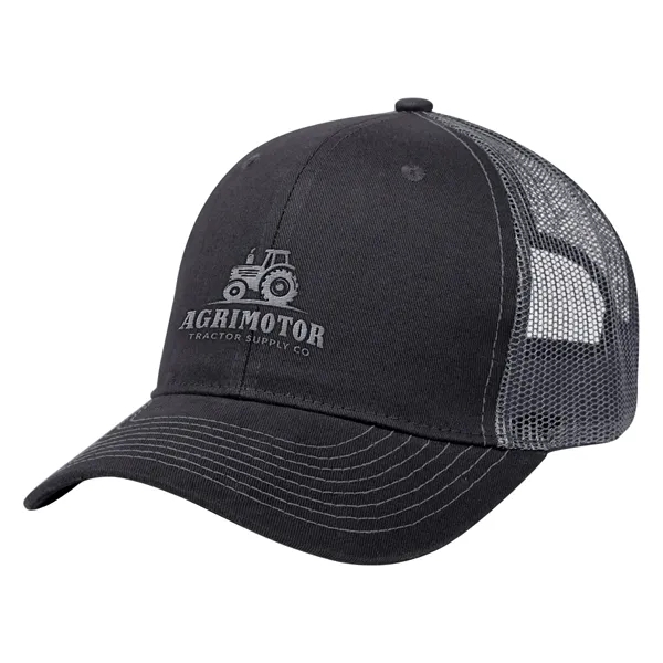 Mesh back cap with 100% brushed cotton twill crown, pre-curved visor,... from ASI 61125 Hit Promotional Products / Hit®