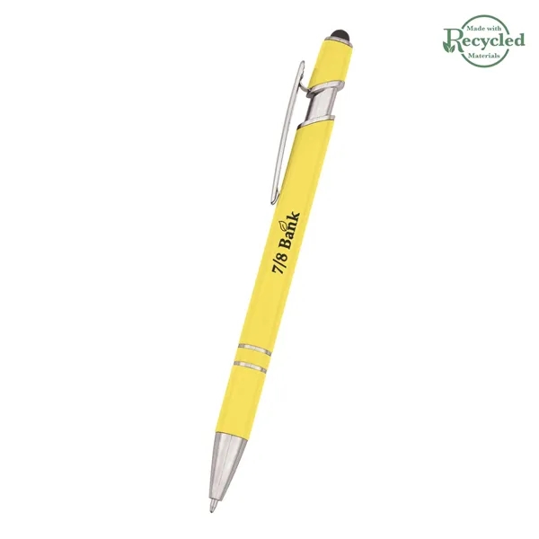 Roslin pen measuring 5 1/2" with a plunger-action mechanism and stylus... from ASI 61125 Hit Promotional Products / Hit®