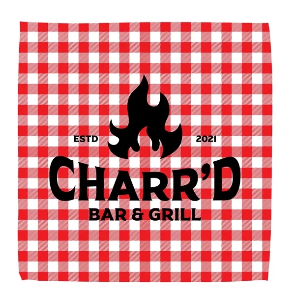 20" x 20" polyester napkin with edge-to-edge, full-color imprint.... from ASI 61125 Hit Promotional Products / Hit®