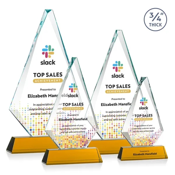 Starfire triangle top award on a tall tapered Optical Base.... from ASI 84592 St Regis Group / St Regis