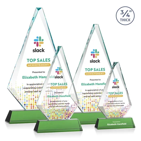 Starfire triangle top award on a tall tapered Optical Base.... from ASI 84592 St Regis Group / St Regis