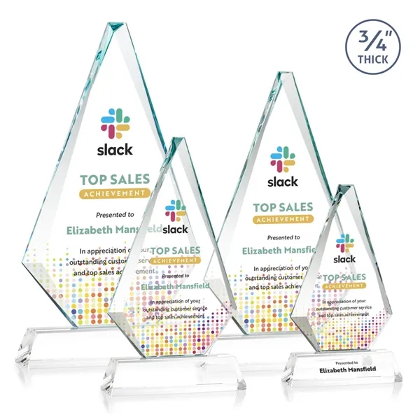 Starfire triangle top award on a tall tapered Optical Base.... from ASI 84592 St Regis Group / St Regis