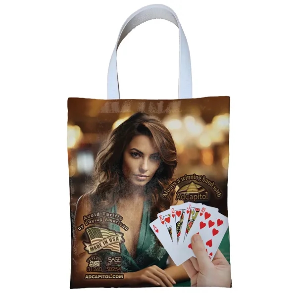 Sublimated tote bag measuring 14 inches wide by 16 inches tall.... from ASI 31260 AdCapitol