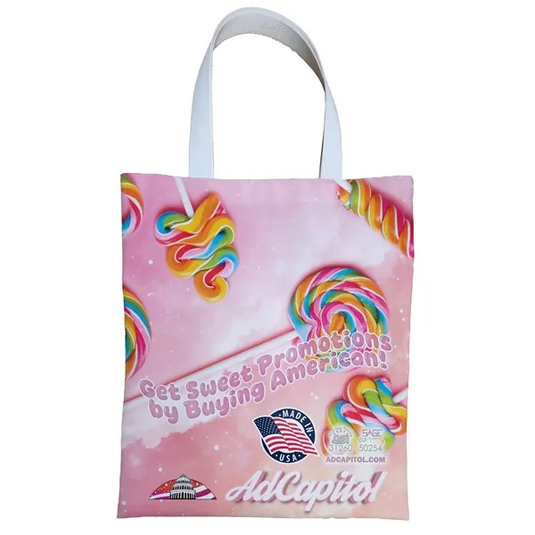 Sublimated tote bag measuring 14 inches wide by 16 inches tall.... from ASI 31260 AdCapitol