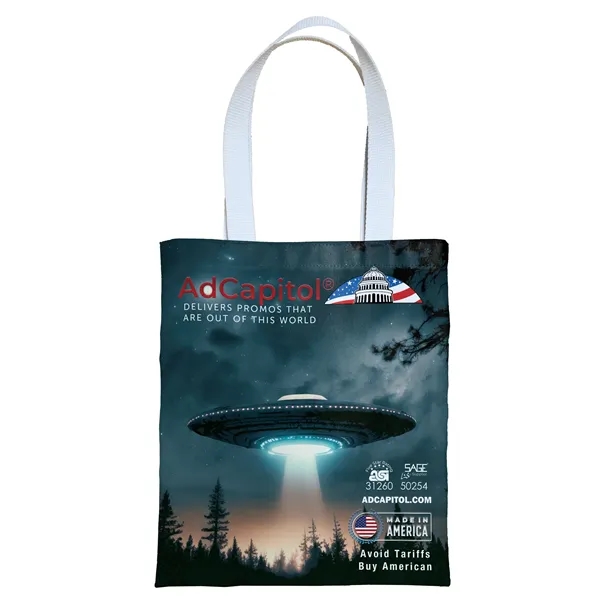 Sublimated tote bag measuring 11 inches wide by 13 inches tall.... from ASI 31260 AdCapitol