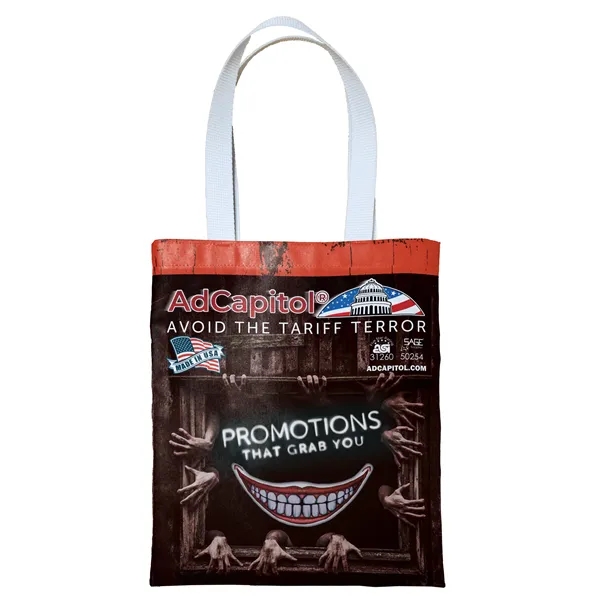 Sublimated tote bag measuring 11 inches wide by 13 inches tall.... from ASI 31260 AdCapitol