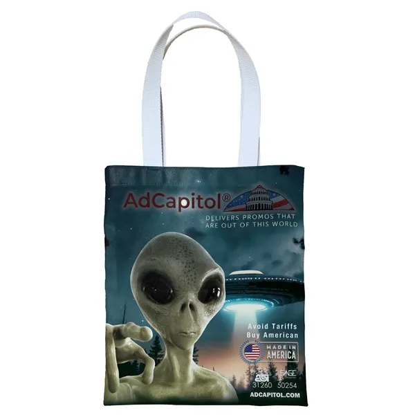 Sublimated tote bag measuring 11 inches wide by 13 inches tall.... from ASI 31260 AdCapitol