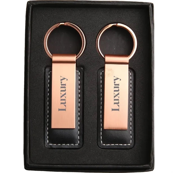 Two leather keychains.... from ASI 46755 Cosmo Promos