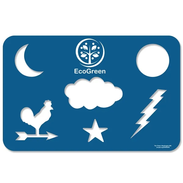 4 7/8" x 7 1/2", 23 gauge poly stencil featuring weather... from ASI 44830 The Chest