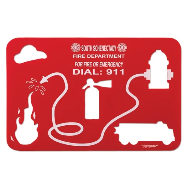 4 7/8" x 7 1/2", 23 gauge poly fire prevention stencil... from ASI 44830 The Chest