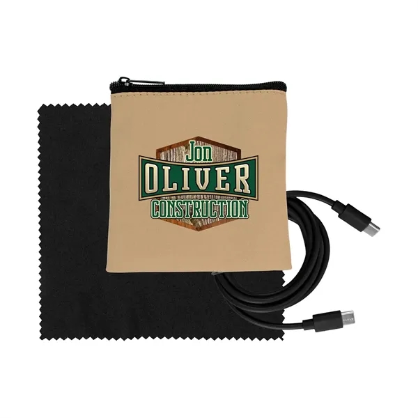 Tan Executive C to C Cable & Cloth Set... from ASI 30208 A P Specialties / AP Specialties