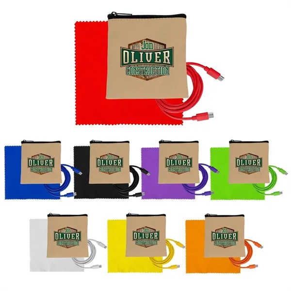 Tan Executive C to C Cable & Cloth Set... from ASI 30208 A P Specialties / AP Specialties