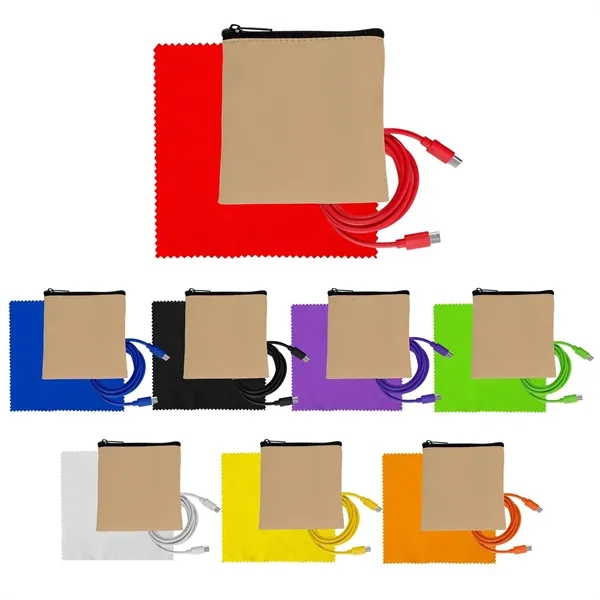 Tan Executive C to C Cable & Cloth Set... from ASI 30208 A P Specialties / AP Specialties