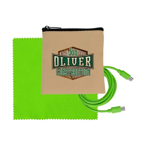 Tan Executive C to C Cable & Cloth Set... from ASI 30208 A P Specialties / AP Specialties