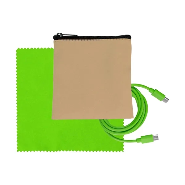 Tan Executive C to C Cable & Cloth Set... from ASI 30208 A P Specialties / AP Specialties