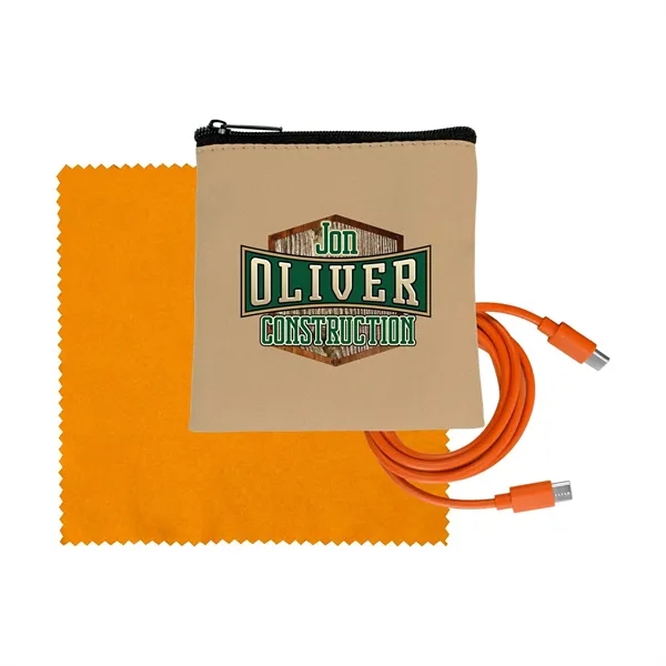 Tan Executive C to C Cable & Cloth Set... from ASI 30208 A P Specialties / AP Specialties