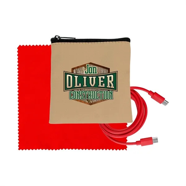 Tan Executive C to C Cable & Cloth Set... from ASI 30208 A P Specialties / AP Specialties