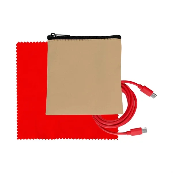 Tan Executive C to C Cable & Cloth Set... from ASI 30208 A P Specialties / AP Specialties